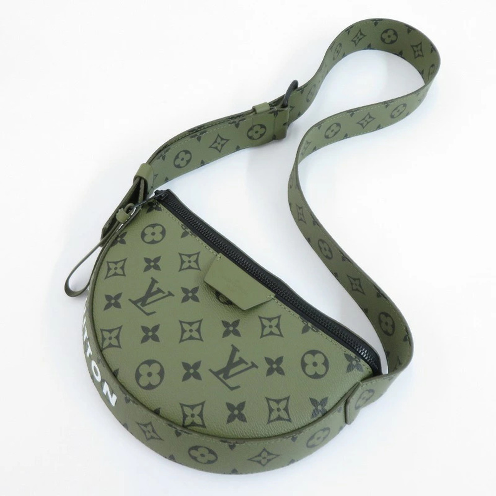 Louis Vuitton Monogram LV Moon Crossbody Bag Canvas Leather Green